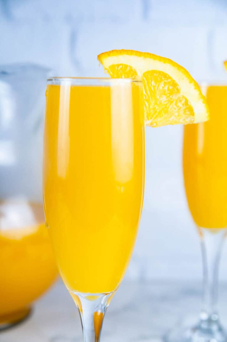 The Best Sweet Peach Mimosas (Mimosas with Peach Schnapps) Seasoned