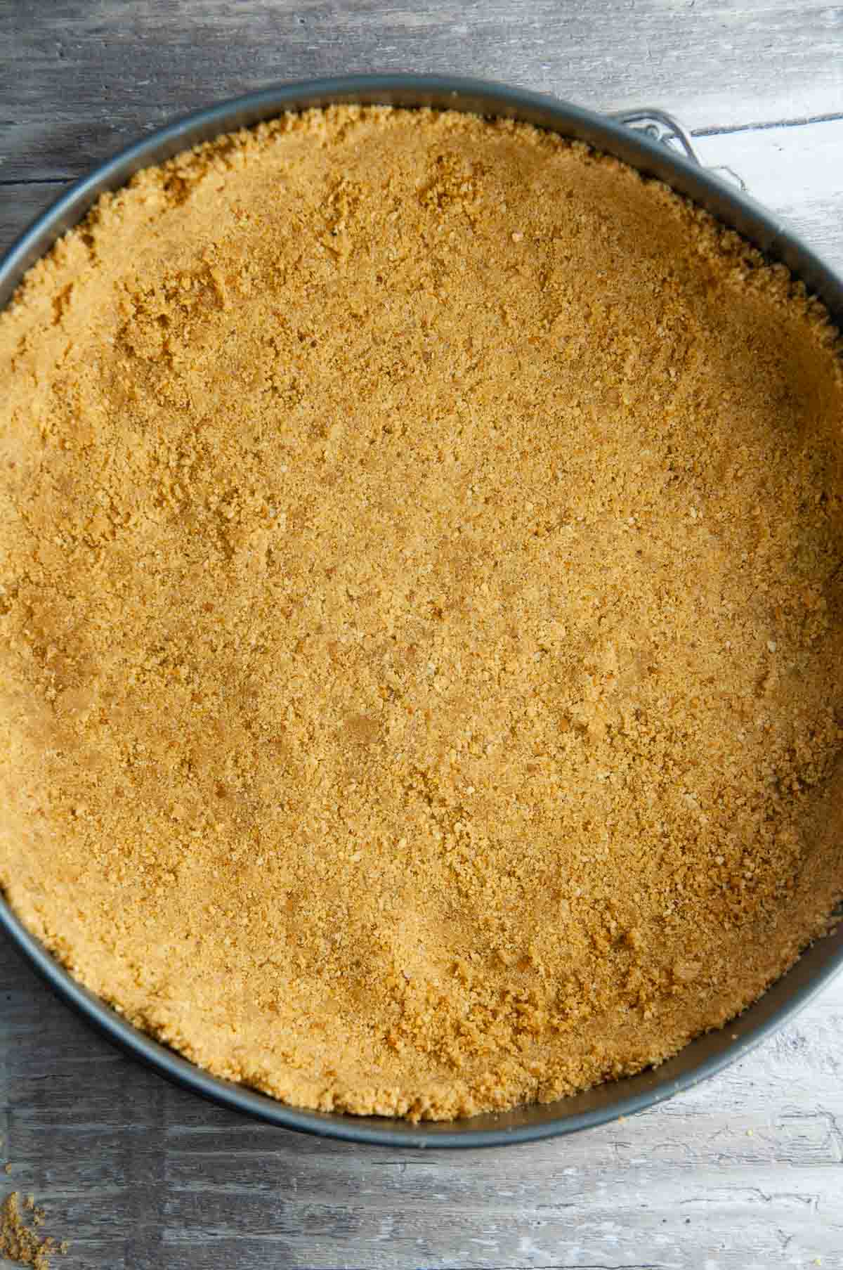 Graham cracker crust ready to chill or bake