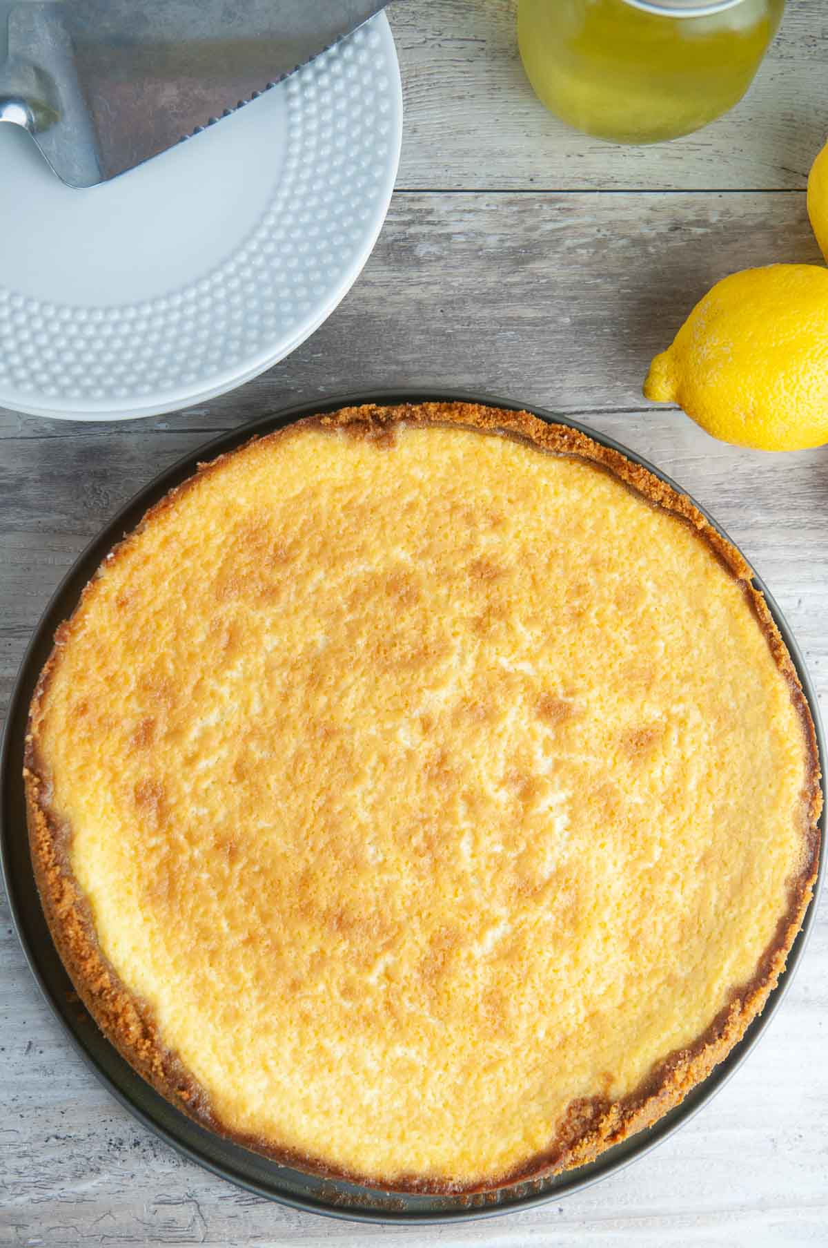 Limoncello cheesecake use the popular Italian liqueur to create a bright but decadent dessert you're sure to love. For extra authenticity and creamy richness, this lemon cheesecake uses Italian mascarpone and ricotta cheese.