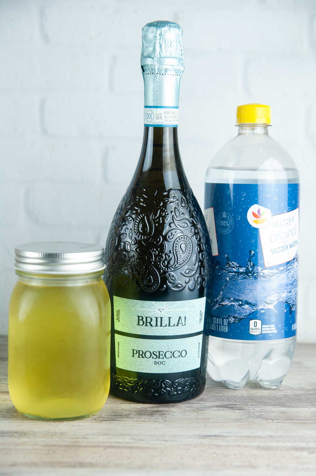 Ingredients for Limoncello Spritz Recipe: Limoncello, Prosecco, Club Soda