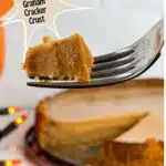 Pumpkin pie with graham cracker crust is a lovely holiday dessert with creamy pumpkin custard on top of crunchy graham crust.