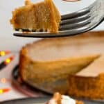 Pumpkin pie with graham cracker crust is a lovely holiday dessert with creamy pumpkin custard on top of crunchy graham crust.