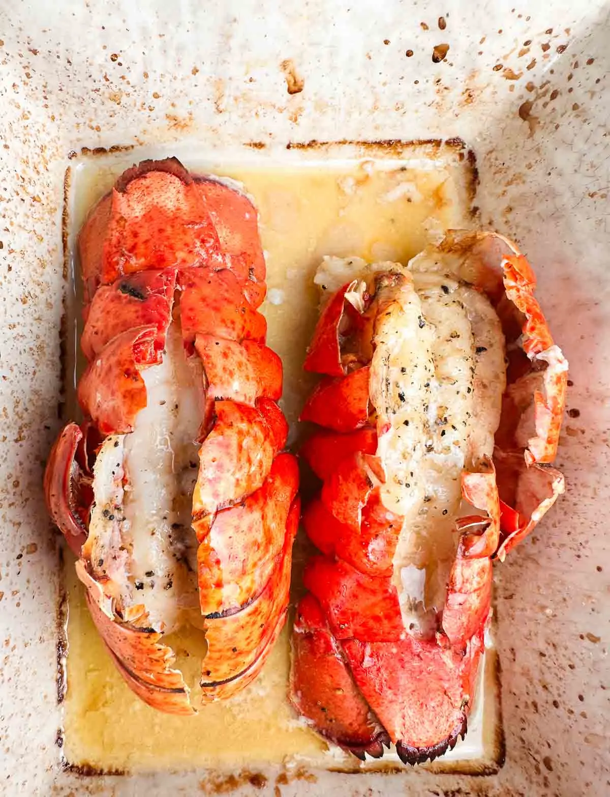 Roasted buttery lobster tails