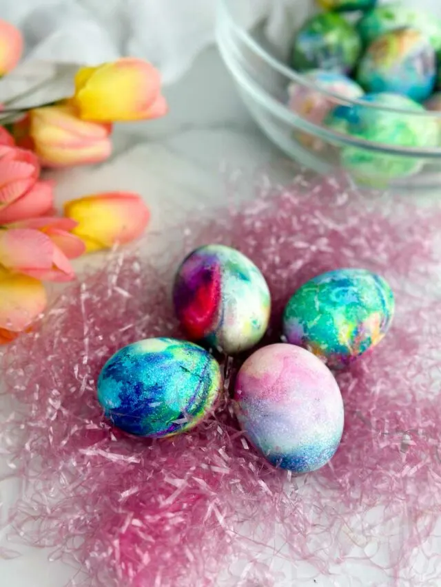 Marbled Cool Whip Easter Eggs