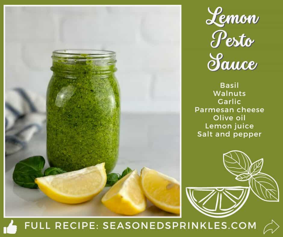 Easy Lemon Pesto Sauce - Seasoned Sprinkles